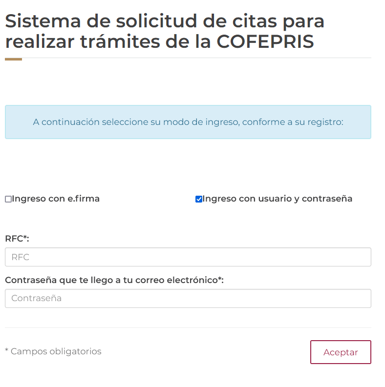 Inicio de sesión con usuario y contraseña