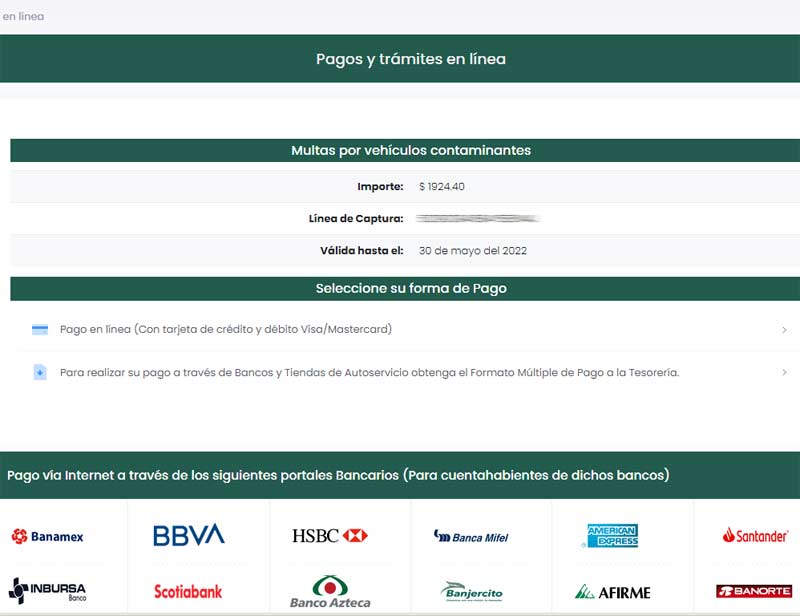 formas de pago de las multas extemporáneas en el CDMX